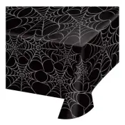 Halloween Spider Web Disposable Plastic Table Cover 54 X 108 inch – 1 Piece