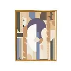 Abstract Contemporary Modern Japandi style earthy color 24x36" wall Art print