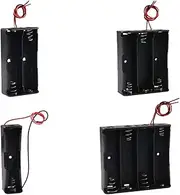 AEDIKO 4pcs 18650 Battery Holder 1/2/3/4 Slots 18650 Battery Holder with Wire for DIY Parallel or Series Circuit PCB Projects