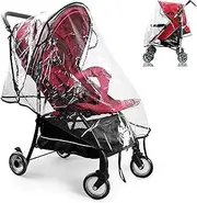 Universal Rain Cover for Pushchair, Buggy Rain Cover, Baby Travel Weather Shield Raincover, Universal Rain Cover for Stroller for Blocks Rain, Snow & Wind, Windproof