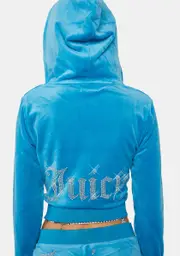 [JUICY COUTURE] Turquoise OG Bling Hoodie
