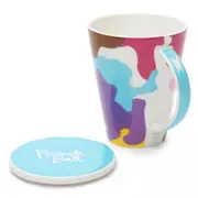 French Bull V Mug 460ml Porcelain with Porcelain Lid Glamo