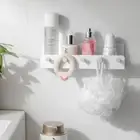 Punch-Free Wall Shelf Rack Wall Mounted Key Storage Holder Bathroom
