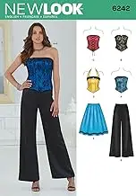 Newlook 6242 Misses' Sewing Pattern Corset Top, Pants and Skirt, Size 4-6-8-10-12-14-16