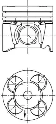 PISTON FITS: FITS FOR FIAT PANDA / PANDA CLASSIC 1.3 JTD MULTIJET 4X4 /1.3 D