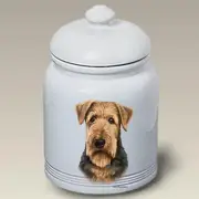 Airedale Terrier Ceramic Treat Jar
