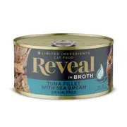 Reveal Natural Wet Cat Food Tuna Fillet With Sea Bream In Broth