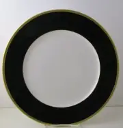 JAMMET SEIGNOLLES MADISON BLACK / GOLD SERVICE PLATE -11 3/4" -1209F