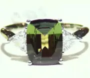 Vintage 3.67CT Platinum Natural Brazilian Alexandrite Diamond Engagement Ring