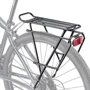 CXWXC Rear Bike Rack - Bike Cargo Rack for Disc Brake/Non-Disc Brake Mount - Bicycle Pannier Rack, Touring Carrier Rack fit 26''-29'' and 700c, Black