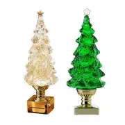 Light up Christmas Tree Snow Globe Christmas Decoration for Tables Neighbors