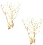 2pcs Fish Tank Tree Branch Stump Ornament Decoration Bonsai Driftwood Aquarium Tree Handcrafted Aquarium Decoration Aquarium Landscape Ornament