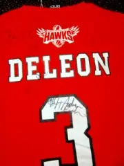 NBL Wollongong Hawks 2012 VTG #3 AUTOGRAPHED Basketball T-SHIRT by AND1 DELEON