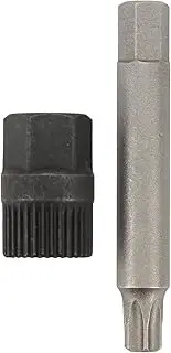 Alternator Pulley Wrench Kit, 33 Teeth Spline Socket Drill Bit Puller Remover Tool, Alternator Pulley Socket Drill Bit Kit, Replacement for Alternators