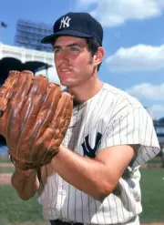Pitcher Fritz Peterson New York Yankees 1966-1974 at Yankee stadiu- Old Photo