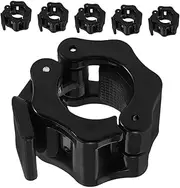 MUELODSIC Sturdy Barbell Clamp 6 Pack Gym Clips for Weights Barbell Weight Clips Fast Locking Essential Fitness Accessory