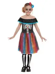 Neon Day of The Dead Girl Costume