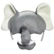 Adult Plush Elephant Costume Half-Mask with Sound