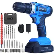 Cordless Power Drill Set - 21V MAX Electric Drill Driver Kit with 2 Batteries...