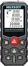 MiLESEEY Laser Measure, Laser Tape Measure,±2mm Accuracy Digital Tape Measure with Area, Volume Measurement,LCD Backlit,Mute Function, IP54, Battery Included