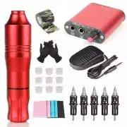 Professional Tattoo Machine Set Rotary Tattoo Pen Power Needle Ink DC Interface