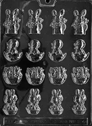 E004 Easter Basket Assortment with Chocolate Candy Mold with Exclusive Molding I