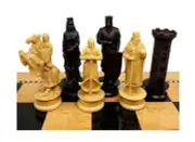 HPL Medieval Times Crusades King Richard Lionheart Knight Chess Men Set Antiq...