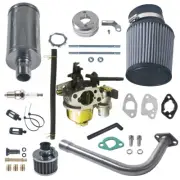 Carburetor Exhaust Pipe Silver For Predator 212cc 196cc 6.5Hp GX160 GX200 CT200U