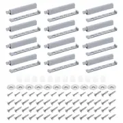 12Pcs Push to Open Door Latch, Magnetic Push Latches, for Hidden Door, Grey