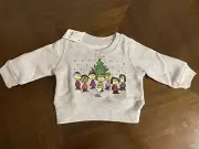 Peanuts Worldwide Holiday Sweater - Sweater for Babies - Size 0-3m NEW