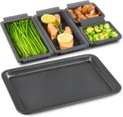 Hongbake Baking Sheet Pan Dividers for Meal Prep, Reusable Silicone Dividers wit