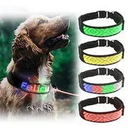 2023 New Bluetooth Programmable LED Pet Dog Cat Collar Flashing Luminous Adjustable Name Sign Anti-Lost Collar