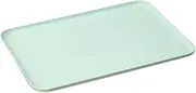 WUMUZAI 38 x 27cm Wheat Straw Cafeteria Trays, Lunch Dinner Tray, Rectangular Plastic Fast Food Trays, Party Serving Platter Tray for Eating Serve Tea Coffee Entertaining Fruits Craft, Green