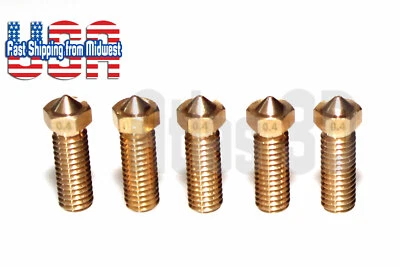 Volcano Brass Nozzle - 1.75 Filament - 0.3/0.4/0.6/0.8/1.0/1.2, 5pcs
