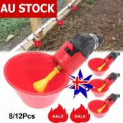 4/8/12Pcs Automatic Cups Water Feeder Drinker Chicken Waterer Poultry Chook Bird