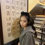 005·BLACKPINK金珍妮JENNIE同款·鐵灰色連帽外套