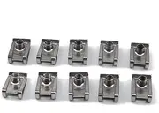 EXAOMBLE 50pcs U Nut Fasteners Manganese Steel Motorcycle Bodywork Clips High Elasticity Strength for Panels Easy Installation Use Silver