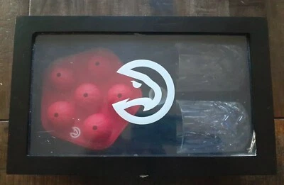 Basketball Ice Molds Atlanta Hawks With Two Whiskey Glasses And Black Case RARE
