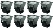 Suncast SS028 Hand Held Crank Poly Ice Melt & Rock Salt Spreader - Pack of 8