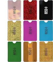 [Molain] Colorful RFID Card Holder, 9 Pieces RFID Blocking Sleeves Credit Card Sleeves Set RFID Identity Card Protector for Women Men