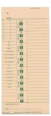 ARCOPRINT ARCO 09-1123-000 Weekly Time Card M-175 (Box of 1000)