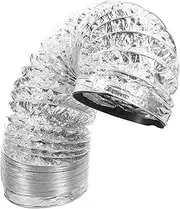 Tofficu Flexible Chimney Aluminum Vent Hose for Range Hood Heating Stove Home Ventilation Easy Installation Lightweight Versatile