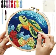 Punch Needle Kit - Punch Needle Embroidery Kits | Punch Needle Embroidery Set, Punch Embroidery Kit, Needle Punching Kit, Embroidery Punch Kit, Yarn Punch Needle Set for Beginn