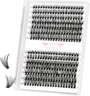 280 Pcs Individual Lashes 30D+40D Mixed Lash Clusters 14 Rows Cluster Lashes that Look Like Eyelash Extensions DIY Lash Extension Self Application At Home (30+40-D-9-16mix)
