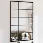 vidaXL Wall Mirror Black 100x60 cm Metal HEE