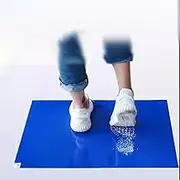 Sticky Tac Mats Adhesive Floor, 10 Pads/Box, 30 Layers per Pad, Blue Sticky mat, Cleanroom Tacky Mats/PVC Sticky Mats/Adhesive Pads for Floor Home Laboratories Medical Offices(24x35in/60x90cm)