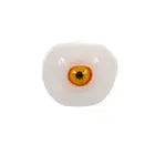 4" Cyclops Red Eye Glass Tobacco Smoking Pipe Hand Made Collectible White