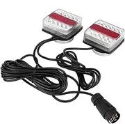 Magnetic LED Tail Light 12V Magnetic Trailer Lights 2Pcs Magnetic LED Trailer Towing Lightboard Light with LED Beads Waterproof Trailer Lights Led for Lorry Van Caravan