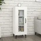 High Gloss White Sideboard Storage Cabinet 34.5x34x90 cm Engineered Wood