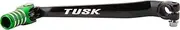 Tusk Folding Shift Lever Black/Green Tip Compatible with Kawasaki KLX300 2021-2025/KLX300R 2020-2025